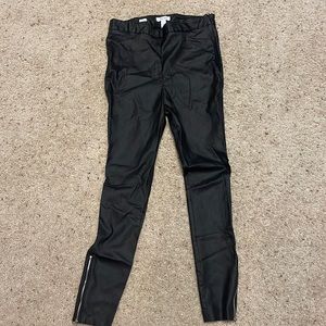 Nine West faux leather pants with ankle zip